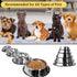 Stainless Steel Cat Bowl, 4 Pack Metal Dog Bowls for Food and Water, Non-Slip Pet Feeding Dish Bowl with Rubber Base for Cats Puppy Small Medium D...