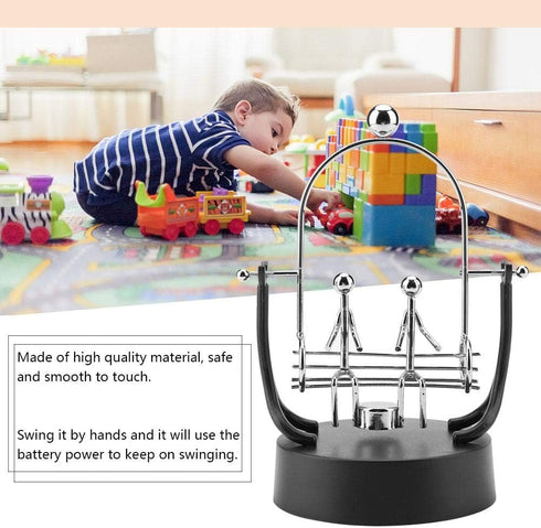 ZJchao Electronic Shake Wiggle Device Perpetual Motion Model Desk Toy Swinging Kinetic Art Craft Decoration Steel Swings Sculpture Balance Stainle...