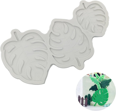 Leaves Silicone Fondant Mold, Tropical Leaf Monstera Leafage Cake Decorating Mold for Chocolate Cookie Pastry Pies,Cake Cup Cake Candy Decoration,...