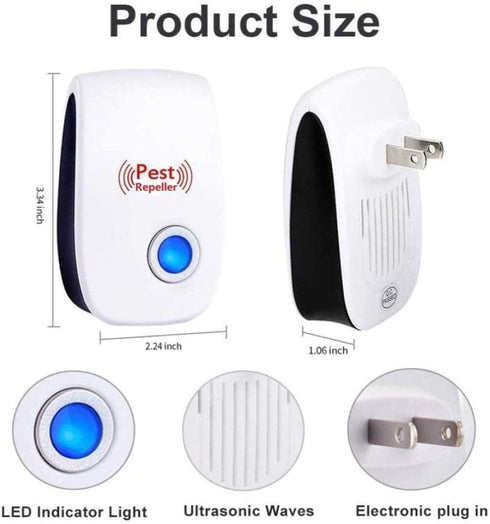 Ultrasonic Pest Repeller (6 Packs) Indoor Plug-in Gadget, can Repel Mosquitoes, Bed Bugs, Cockroaches, Spiders, mice, Bats, Birds, Flies, Mosquito...