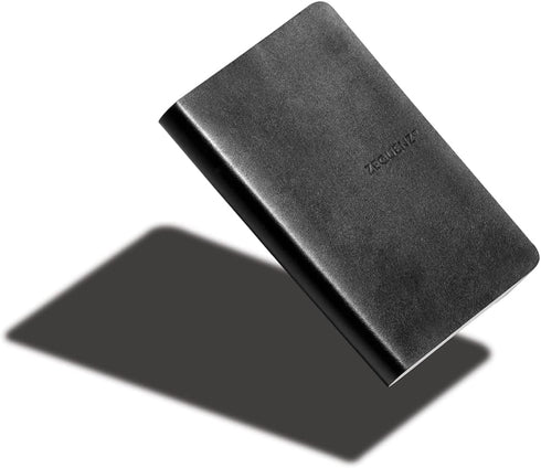 ZEQUENZ Classic 360 Signature Series, Size: Pocket, Color: Black, Paper: Blank, Soft Cover pocket Notebook, soft bound journal, 3.5" x 5.5", 85 sh...