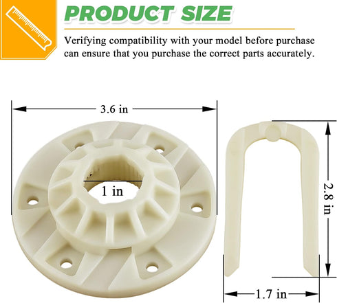 2023 Upgraded W10396887 W10528947 Basket Driven hub kit by Techecook - Replacement for Whirlpool Kenmore Maytag Washer - Replaces W10396887 AP5665171 W10528947VP PS6012095