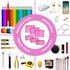 6 Pack Mesh Cosmetic Bags, Nylon Makeup Pouches with Zipper for Home Office Purse Diaper Bag (Rose)...