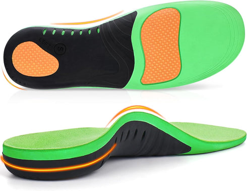 Ailaka Orthotic Cushion Arch Support Shoe Insoles for Men & Women, Unisex Daily Shock Absorption Gel Sports Inserts for Flat Feet, Plantar Fasciit...