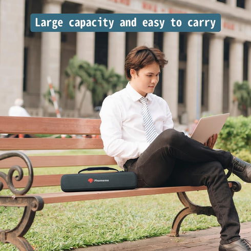 Phomemo M08F Tattoo Printer Gray Case, Portable Bag Waterproof Compatible with M08F/P831/TP81/TP83, PJ762/PJ763MFi, MT800/MT800Q Portable Thermal ...