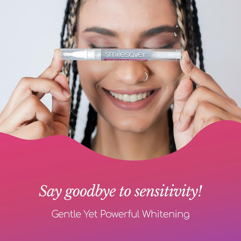 Smilesaver Peroxide-Free Teeth Whitening Pen - Long-Lasting Tooth-Sensitive Formula for Stain Removal and Brighter Enamel...