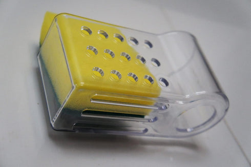 AMUONTY Sponge Holder for Kitchen Sink Suction,Plastic Sink Brush Sponge Caddy Sink Organizer-(5.7" x 2.4" x 3.1"),Clear...