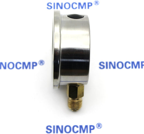 SINOCMP 40Mpa/0-400bar/0-6000PSI Economical Multi Purpose Double Scale Stainless Steel Glycerin Filled Hydraulic Pressure Gauge...