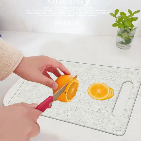 2 Pcs Cutting Board for Kitchen Small Mini Plastic Granite Color Cutting Board Dishwasher Safe Cutting Boards for Food Prep, Fruits, Vegetables wi...