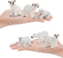 Wildlife Animal Model Toy Playsets 6 PCS Realistic Polar Bear Figure Toys Desktop Decoration Collection Party Favors Toys for Kids...