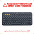 Ultra Thin Silicone Keyboard Cover for Logitech K380 Multi-Device Bluetooth Keyboard Protective Skin-Pink Ink...