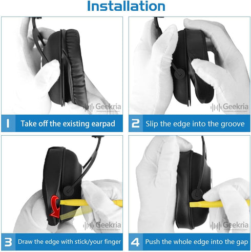 Geekria Comfort Velour Replacement Ear Pads for Logitech G Pro, G Pro X, G433, G233, G Pro X 2 Headphones Ear Cushions, Headset Earpads, Ear Cups ...