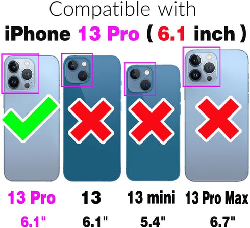 Asuwish Phone Case for iPhone 13 Pro 6.1 inch with Screen Protector Cover Hybrid Luxury Cute Marble Shockproof Full Body Hard Heavy Duty Slim Cell...