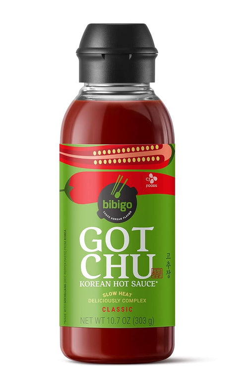 bibigo GOTCHU - Classic Korean Hot Sauce, Made with Gochujang Fermented pepper paste, Low Heat Sweet-Spicy-Savory-Earthy Flavor [10.7 Oz Squeeze B...
