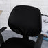 FORCHEER Split Office Chair Cover Waterproof PU Elastic Covers 2 Piece for Desk Computer Chair Slipcover Stretchable-Black...