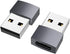 nonda USB C to USB Adapter (2 Pack), USB-C Female to USB Male, USB Type C Female to USB OTG Adapter for MacBook Pro 2015/2013, MacBook Air 2017/20...