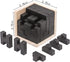 Wooden Brain Teaser Puzzle Skills Builder Shape Pieces Educational Toy for Kids and Adults (Black T and H Shape)...