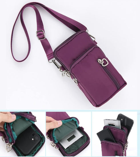 Mobile Phone Purses Bag,Waterproof Crossbody Phone Wallet Case, Cellphone Crossbody with Shoulder Strap,Outdoor Sweat-Proof Running Armbag,Crossbo...