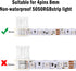 VIPMOON 20 Pack 4 Pin RGB 8mm Solderless Connectors Adapter for SMD 2835 3528 Multicolor Non-Waterproof LED Strip Light (8mm)...