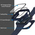 2 Pack Waterproof Case for Apple Watch Series 9 8 7 41mm Screen Protector, 2 in 1 Full Protective 9H Glass Face Cover Front & Back Hard PC Bumper ...