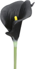 Duovlo 20pcs Calla Lily Bridal Wedding Bouquet Lataex Real Touch Artificial Flower Home Party Decor (Black)...