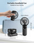 Handheld Fan, Foldable Portable Fan with LED Display, 3000mAh Battery Operated Mini Hand Held Fan, Handheld/Neck/Desk 3 in 1 Personal Small Fan fo...