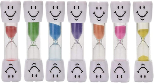 7 Pack 2 Minutes Hourglass Brushing Teeth Timers Colorful Sand Timer for Kids Promote Dental Hygiene...