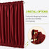 PONY DANCE Christmas Burgundy Red Door Curtain - Xmas Home Decoration Rod Pocket Blackout French Panel Light Block with Bonus Tieback for Front Do...