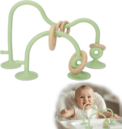 Socub High Chair Toys with Suction Cups, Montessori Educational Toys for Babies 6-12 18 Months, Baby Sensory Teething Chew Toys for Infants & Todd...