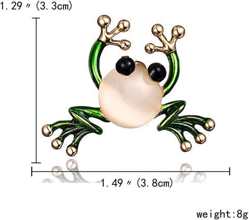 Durable Cute Frog Insect Brooch Colorful Wedding Brooch Fashion Jewelry Gift Beige...