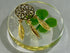 Real Four Leaf Clover Good Luck Pocket Token, Preserved, 1.25”, Including Metal Ornament (Dream Catcher)...