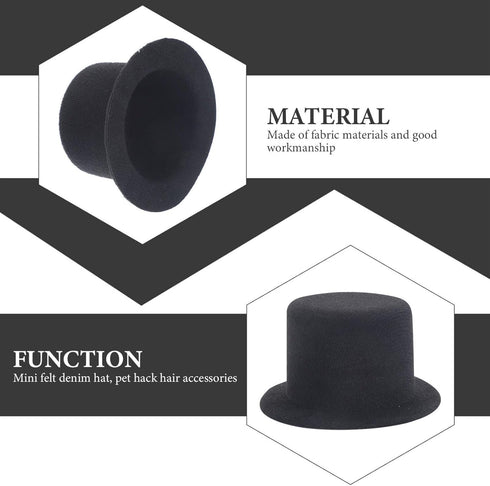 jojofuny 2pcs Miniature Top Hats for dolls doll tophat - top hats for craft wine bottle toppers Decoration Dollhouse Ornament...
