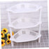 STOBAZA 3 Shelf Layer Stand Home Plastic Shelves Corner Storage Kitchenwhite Basket Organizer Small Household Desk Bathroom for Rack...