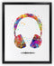 Dignovel Studios 8X10 Unframed Headset with Sound Wave Headphone Game Room Watercolor Print Archival Fine Art Print Nursery Wall Art Home Wall Dec...