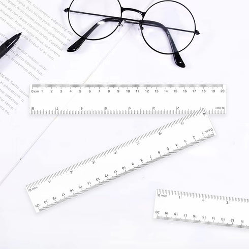 4 Pack Ruler, 30cm Ruler Multi Pack Clear Ruler Plastic Ruler 12 Inch Shatterproof Ruler Shatterproof Metric Ruler Clear Ruler Measuring Ruler Too...