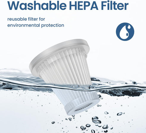 Small Handheld Wireless Vacuum with 6000 Pa High Power Suction, Powerful Desk Car Vacuums, Portable Hand Held Car Detailing Vacuum with Multi-nozz...