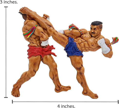 4" Muay Thai Jorakae Fad Hang or Crocodile Sweeps Its Tail Basic Movement Muaythai Boxing Martial Arts 3D Resin Fridge Magnet Souvenir Refrigerato...