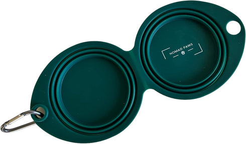 Collapsible 2 in 1 Dog Travel Bowls, Travel Dog Bowls for Camping, Hiking Dog Park, Easy to Store, BPA Free, Two in one Bowl, Double Bowl, Water a...