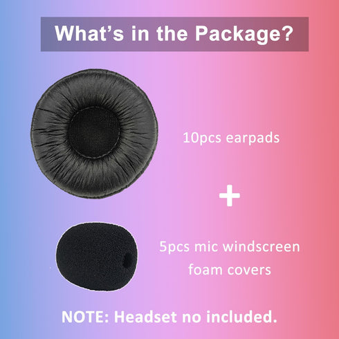 Ear Cushions for Jabra Headset, 50mm Earpads Replacement Headphone Covers for Jabra PRO 920 930 9470 9400BS GN2000 Biz 1500 1900 2300 2400II Plant...