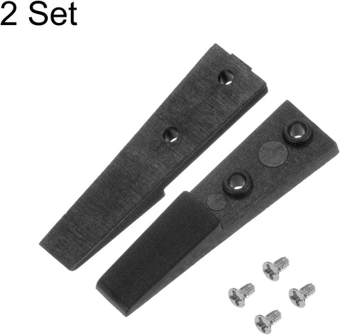 2pair Replaceable Ceramic Tweezer Tips 1.1" Length Carbon Fiber Straight Flat Heads Heat Resistance Non-Conductive Tip for Ceramic Tweezers, Black...
