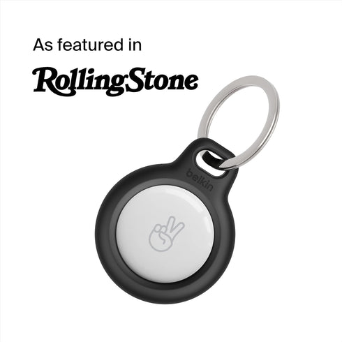 Belkin Apple AirTag Secure Holder with Key Ring - Durable Scratch Resistant Case With Open Face & Raised Edges - Protective AirTag Keychain Access...