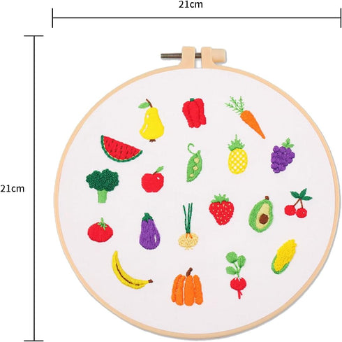 Beginner's Embroidery Stitch Practice Kit, 3 Flora and Fauna Embroidery Kits to Learn 30 Different Stitches, Includes Embroidery Hoop and Floss, w...