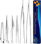 JETKONG 6 Pcs Cooking Tweezer Tongs, 12'' and 6.3" Stainless Steel Kitchen Tweezer Set, Professional Chef Tweezers for Cooking, Repairing, Sea Foo...