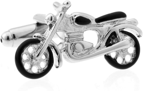 Motorcycle Bike Street Cruiser Pair of Cufflinks in a Presentation Gift Box & Polishing Cloth...