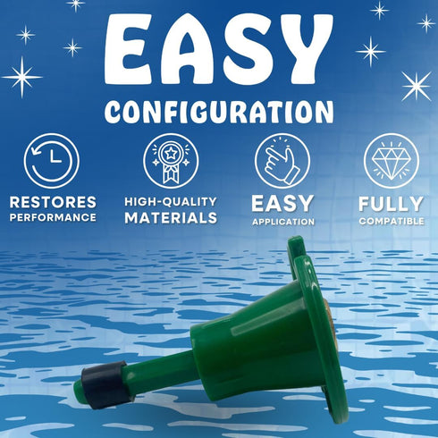 Poolzilla (5 Pack) Plastic Pop-Up Flush Head Sprinkler with Brass Full Pattern Spray Nozzle - Compatible with Flush Heads from Orbit, and Other Ma...