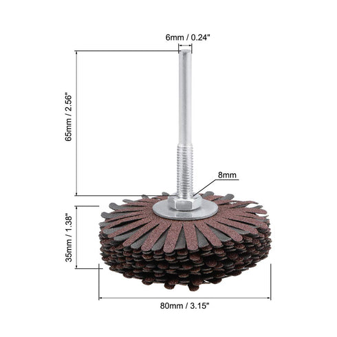uxcell Abrasive Cloth Flap Wheel Sanding Star 1/4-Inch Shank for Woodworking Root Carving Furniture Polishing 120 Grit...