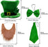 CreepyParty St. Patrick's Day Party Costume Suit Hat, Bow, Bow Tie, Beard, Scarf (Hat, Beard, Tie, Bow tie)...