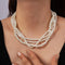 Missgrace Boho Women Dainty 1920s Pearls Layered Short Choker Necklaces for Women Gold Prom Party Multilayered Choker Necklace for Women...