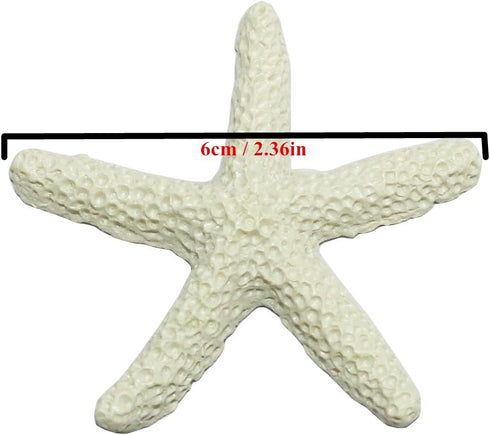 LJY 25 Pieces Beige Resin Pencil Finger Starfish for Wedding Decor, Home Decor and Craft Project, 2.3 Inches...