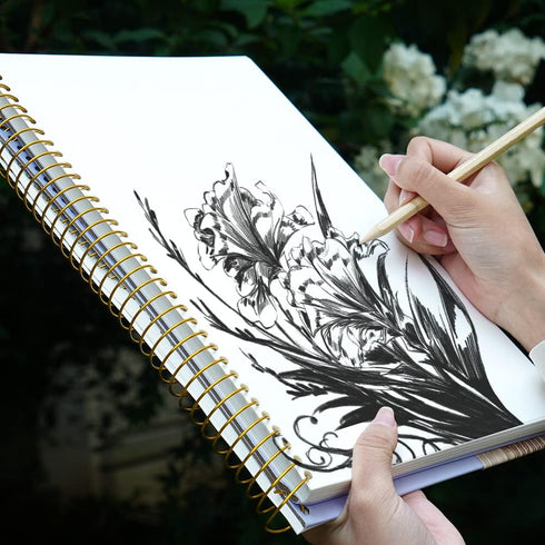 FLYING EAGLE Blank Paper Spiral notebook Journal 8.5 x 11 Blank Large Spiral Notebook 210 Pages Hardcover Spiral Notebook Sketchbook Sketch Book f...